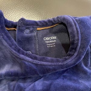 Pyjama baby 18 months, blue navy, velvet. Worn twice. Excellent condition.